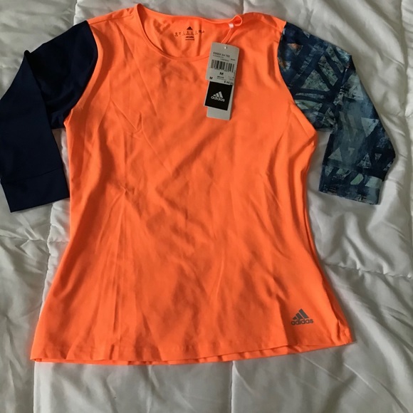 Quarter Sleeve Adidas Tee Shirt - Picture 1 of 2